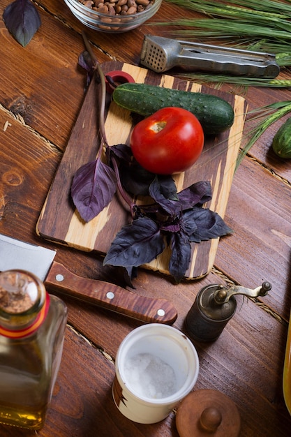 Bliska ujęcie składników na stole